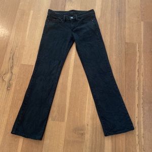BCBG Black Jeans Lone Straight Leg Lacquer Size 27